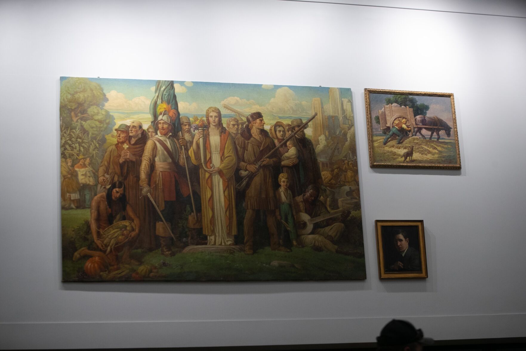 Pottawattamie County Courthouse displaying paintings by Louis Grell