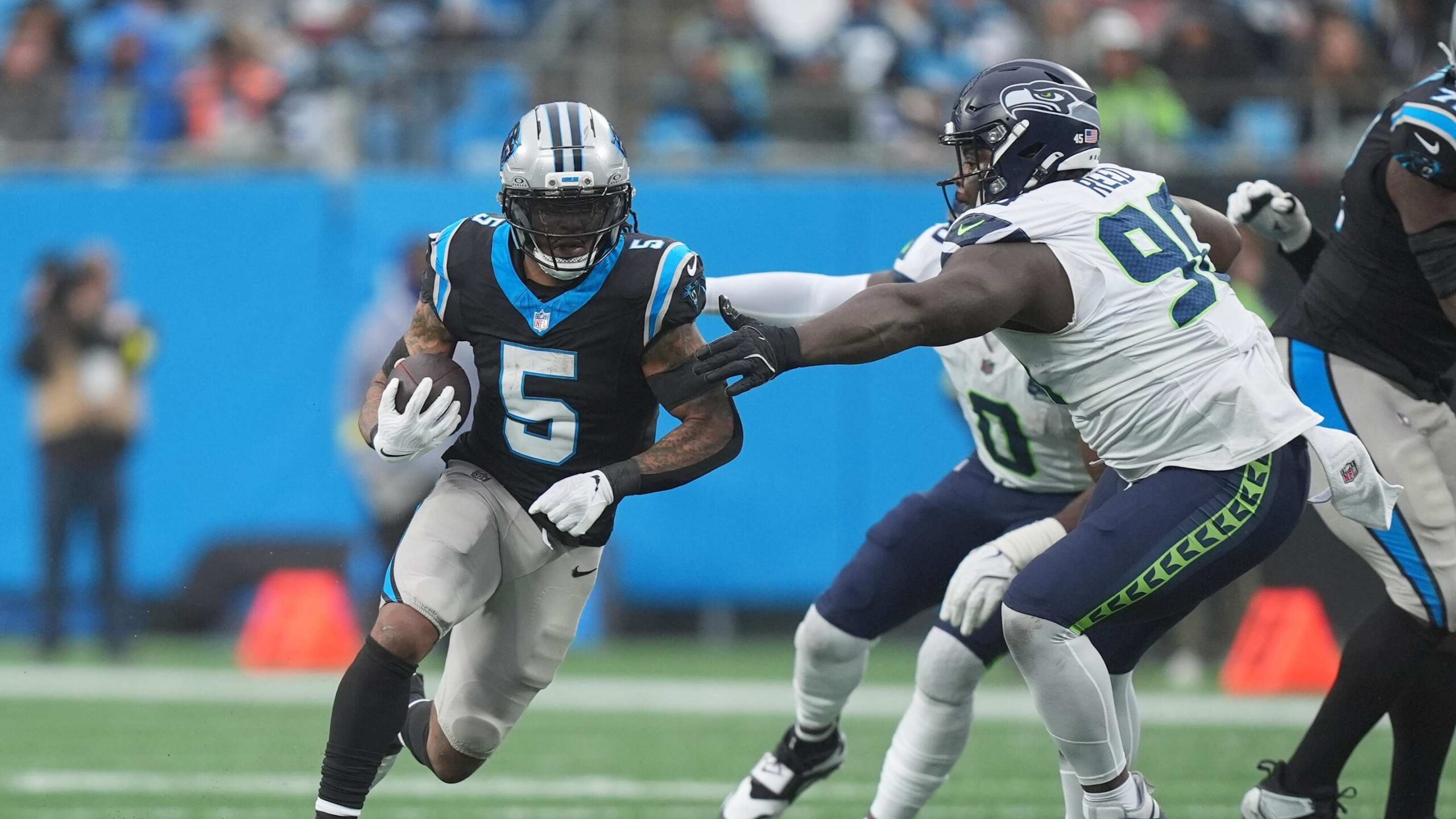 Rico Dowdle points finger at Panthers’ O-line after late-season fade
