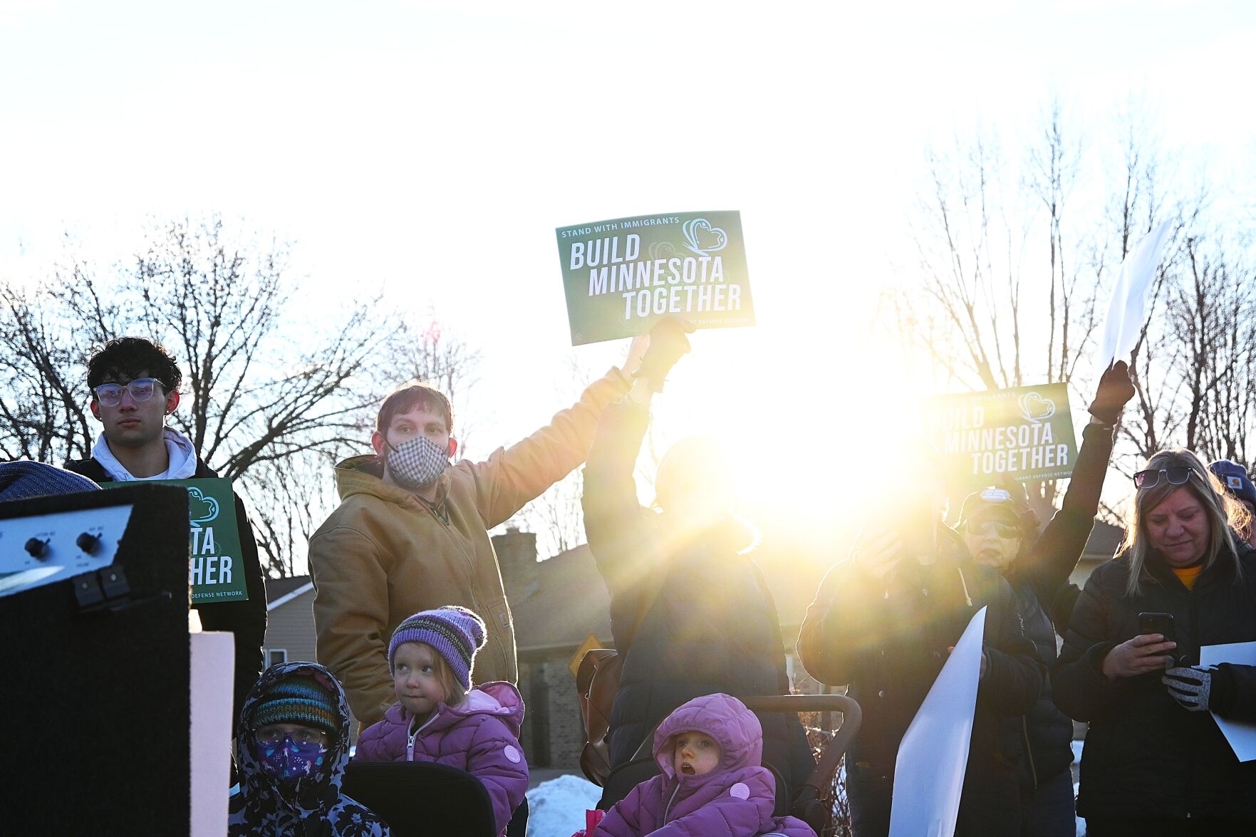 Attendees gather for peaceful Mankato rally after ICE shooting of Renee Nicole Good