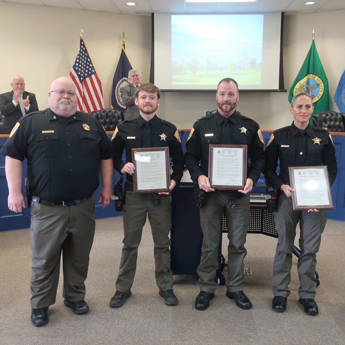 Sheriff’s deputies honored for rescuing driver from burning vehicle