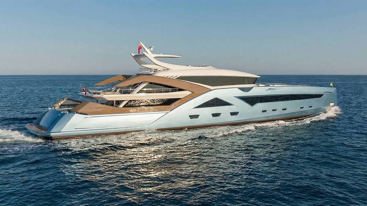 This New 200-Foot Superyacht Concept Is Designed to Look Like It’s Always in Motion
