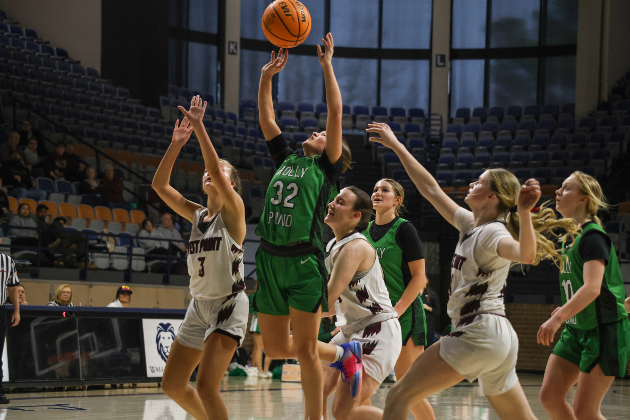 COUNTY TOURNAMENT: Mayfield shines as No. 5 seed Holly Pond JV girls upset No. 4 seed West Point 32-27 in round one