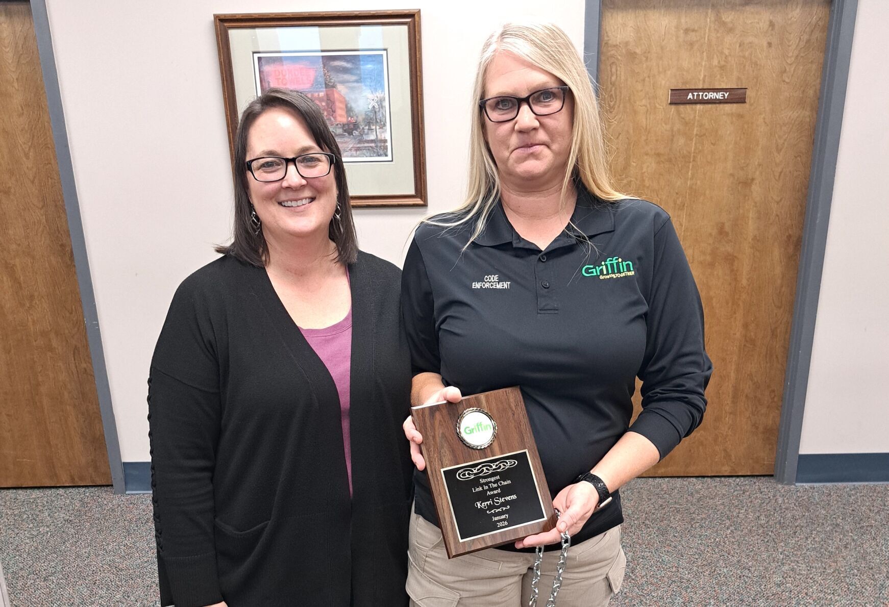 Kerri Stevens named Griffin’s Strongest Link in the Chain for January