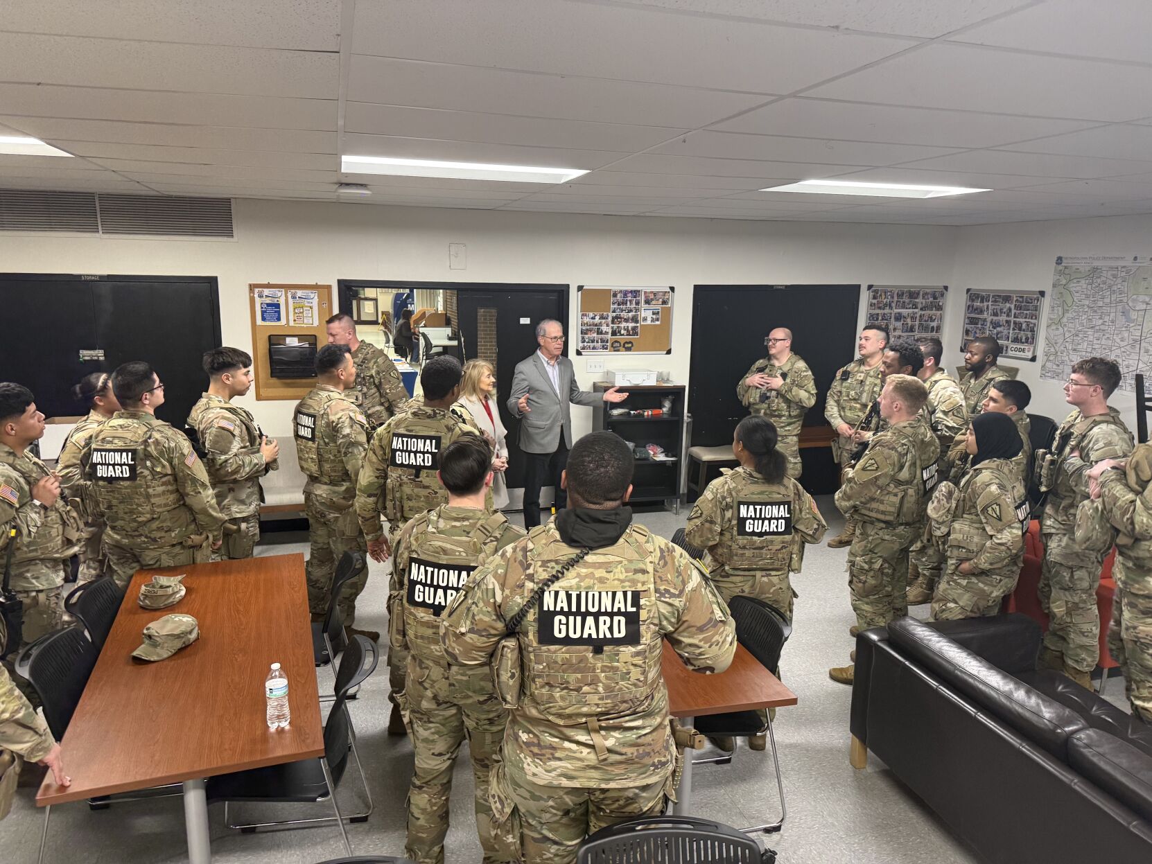 Braun brings doughnuts to Indiana National Guard soldiers deployed to Washington