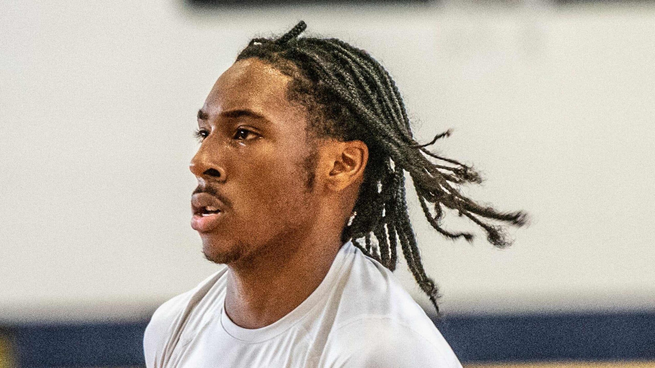 Wayne Memorial’s Carlos Medlock Jr. looks to shoot during a boys basketball open gym on Wednesday, July 31, 2024.