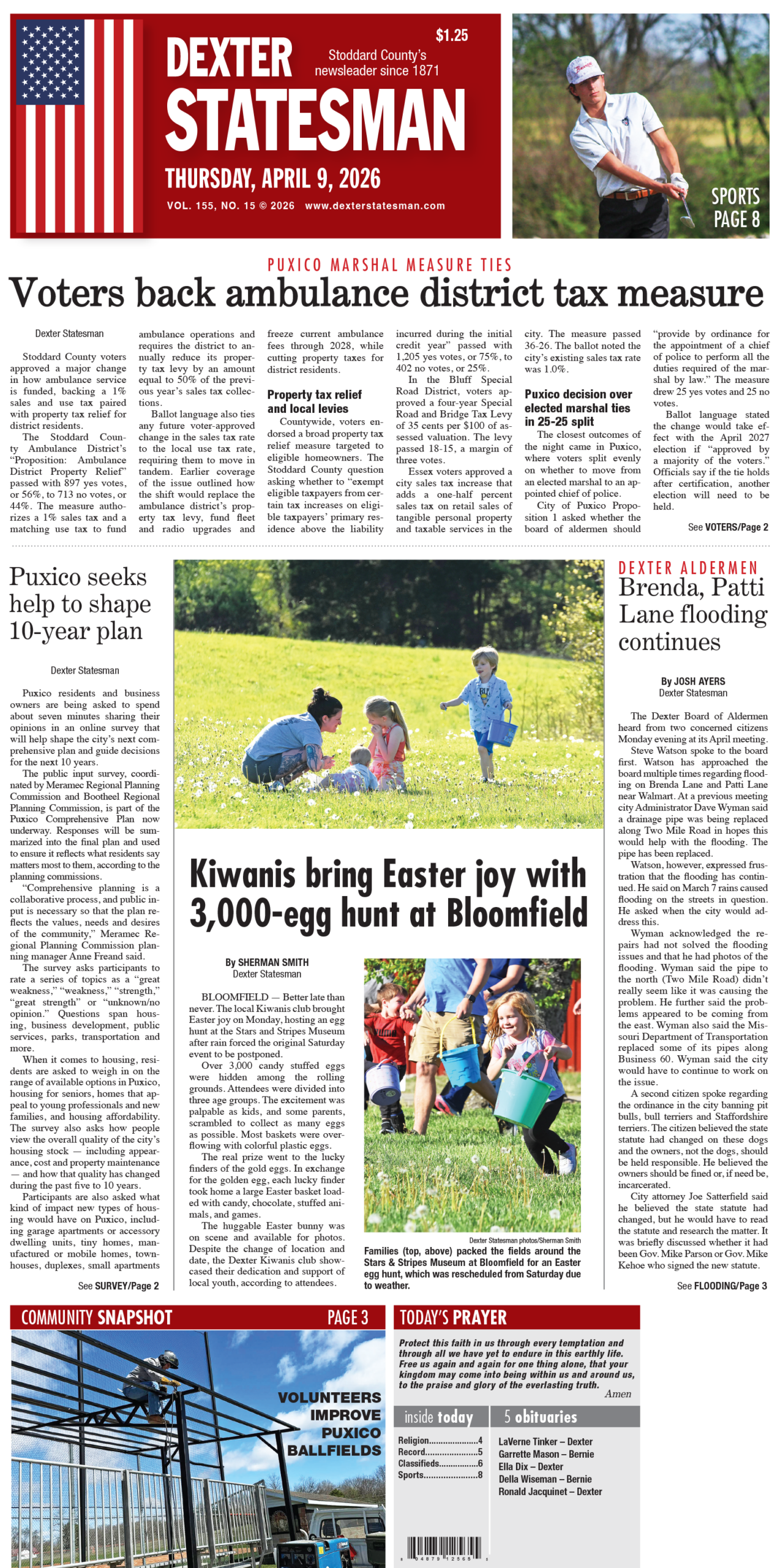 April 9, 2026: E-Edition