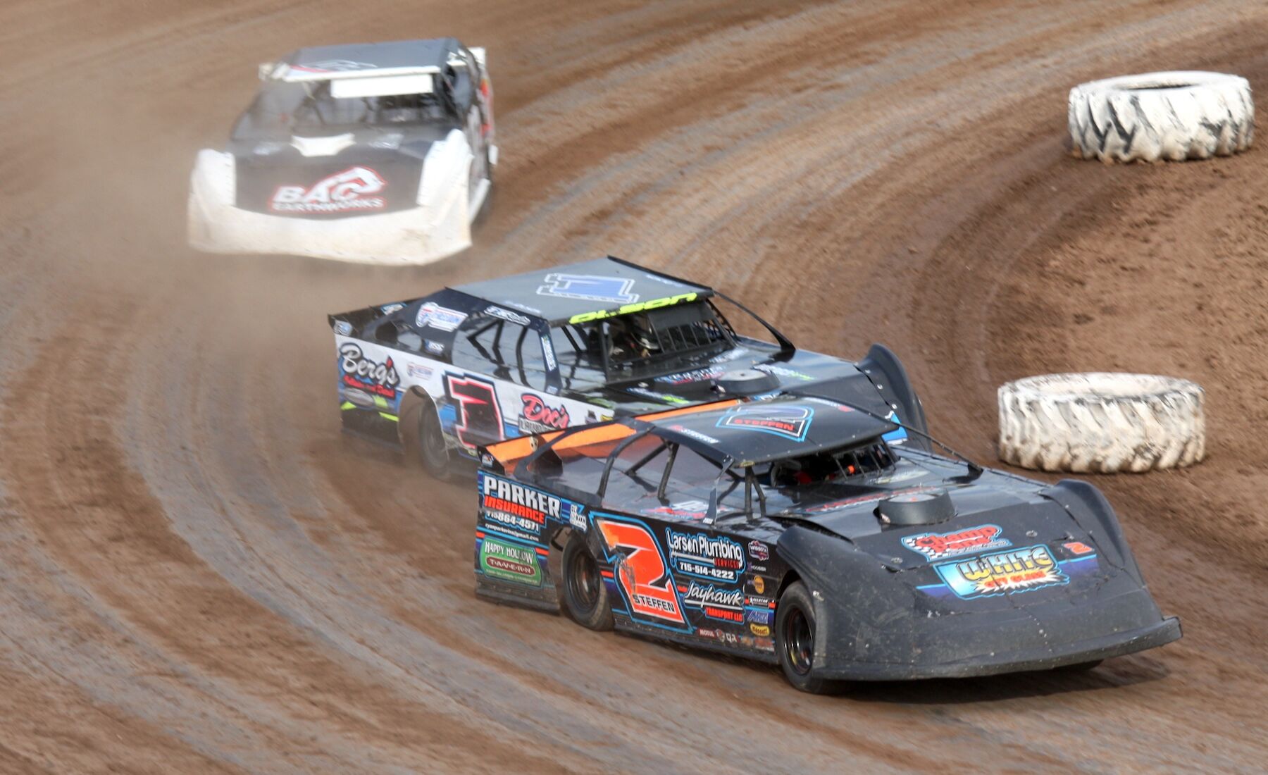 Leer and Olson win razor-thin victories at Rice Lake Speedway
