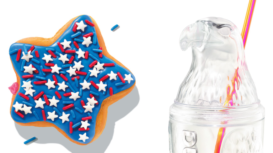 Sipping Dunkin’ from a plastic bald eagle is peak Fourth of July