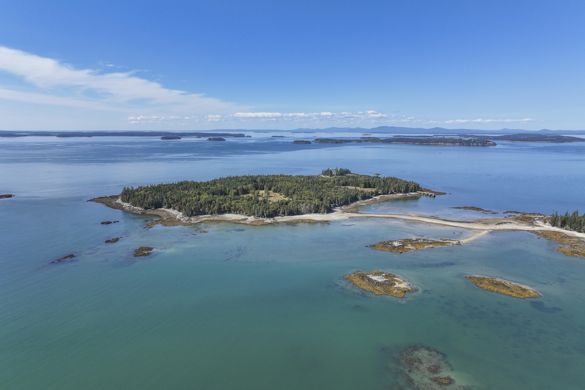 A 65-acre private Maine island accessible by car at low tide listed for $8M