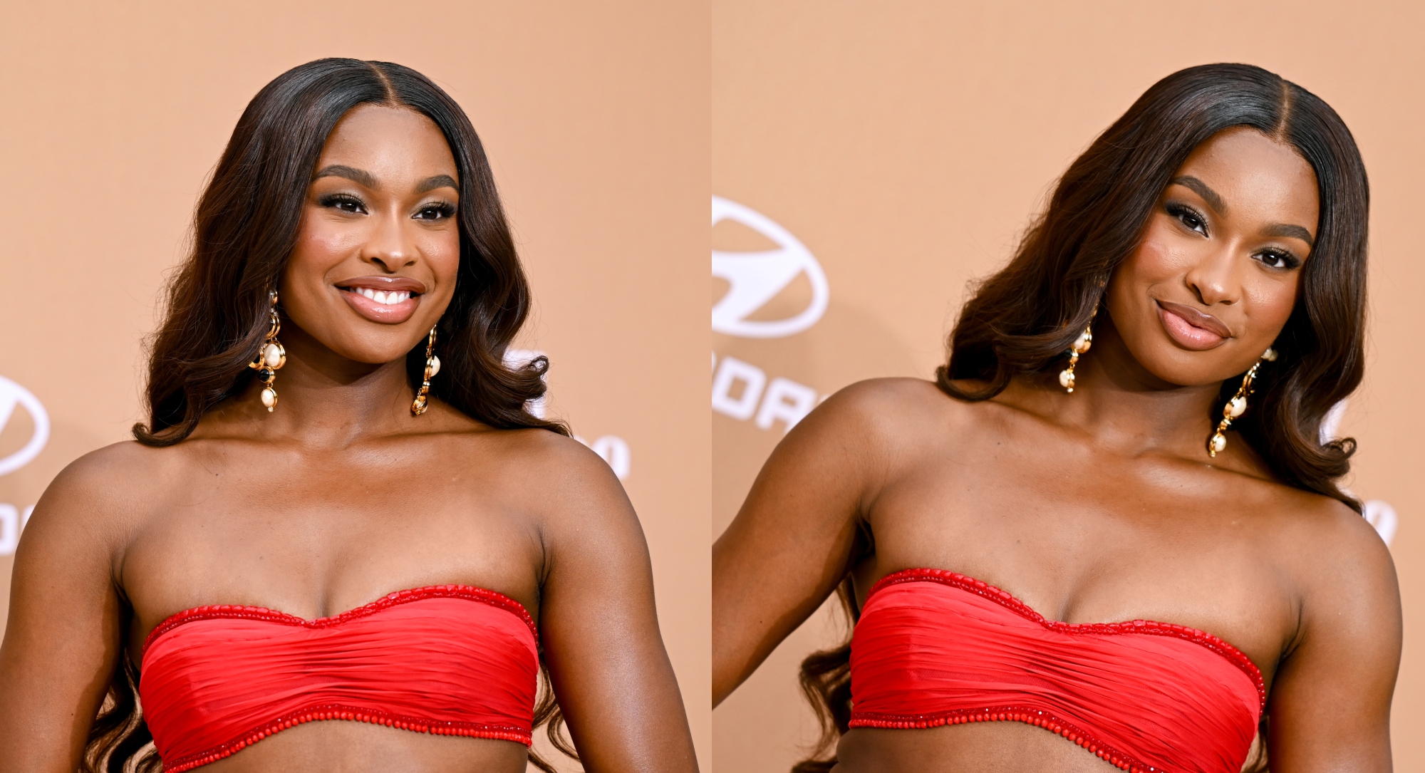 Coco Jones Sees Red in Basil Soda for the BET Awards 2026 Red Carpet