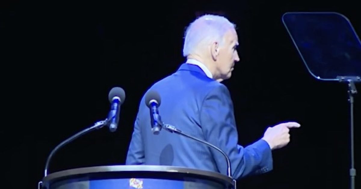 ‘What a loser’: Watch Joe Biden heavily slur as he trashes Trump, then has to be directed offstage