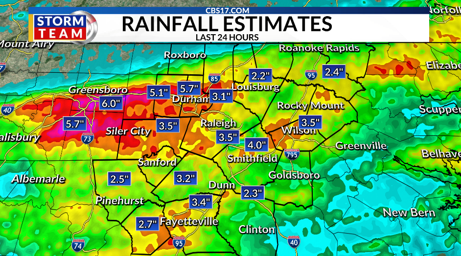 More rain Friday, Saturday for central NC